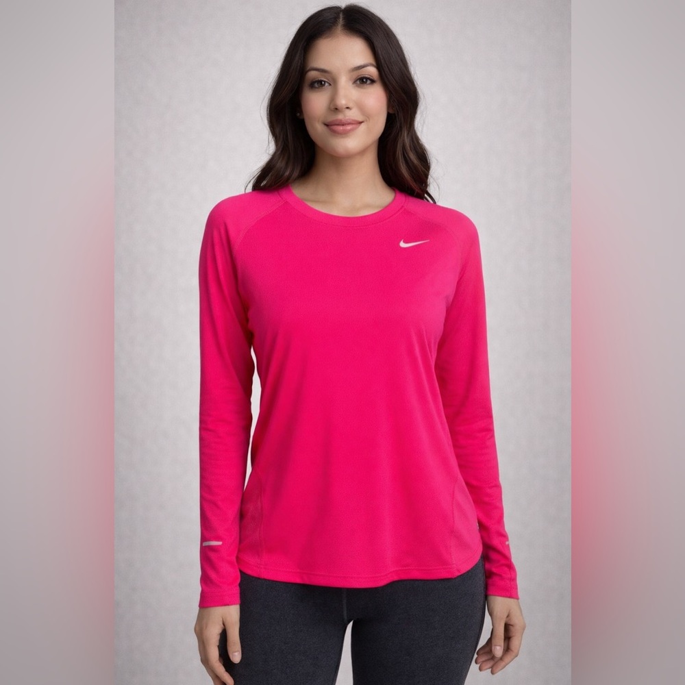 Nike Women's Vibrant Pink Long Sleeve Tee